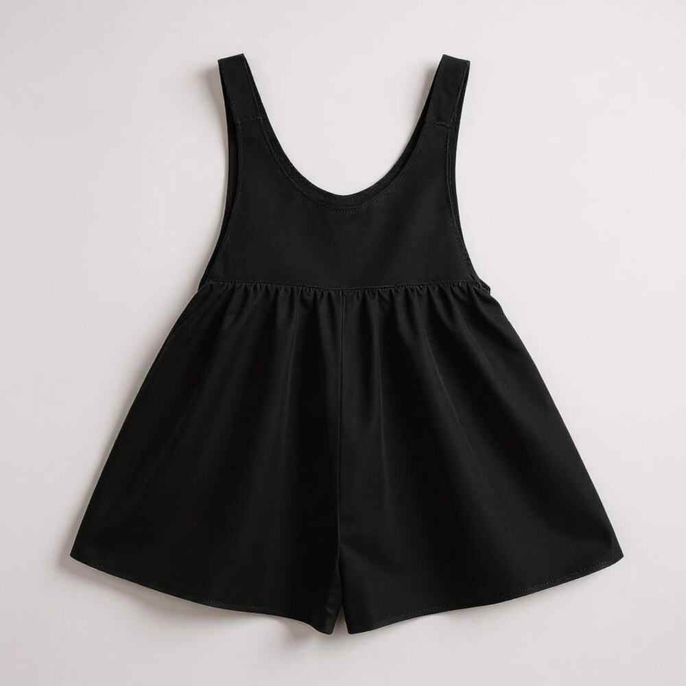 SHEIN Black Babydoll Sleeveless Romper with Pockets – Women’s Size Small (US 4)